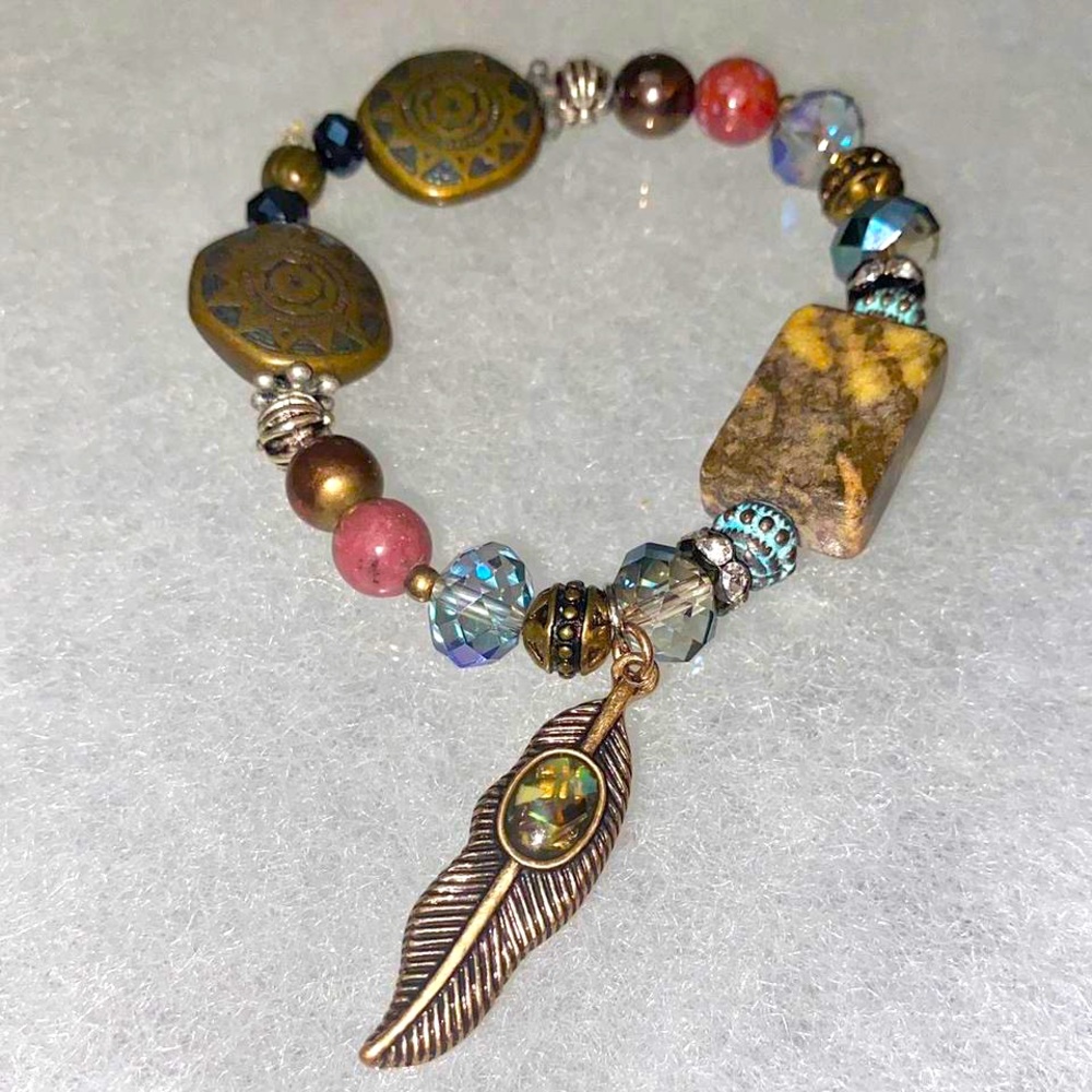 Vintage Handmade Boho Beaded Bracelets - Picture 5 of 6